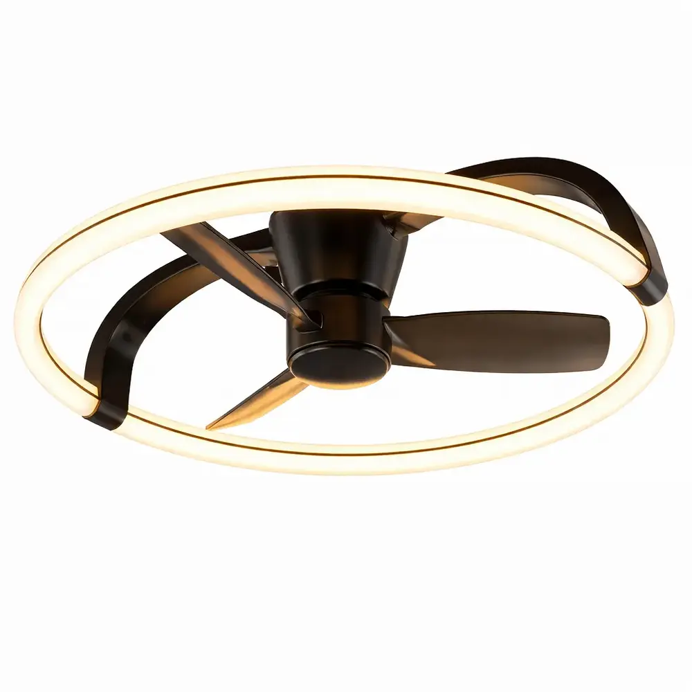 Trio Leuchten Plafondventilator Stockholm Ø 74 cm zwart