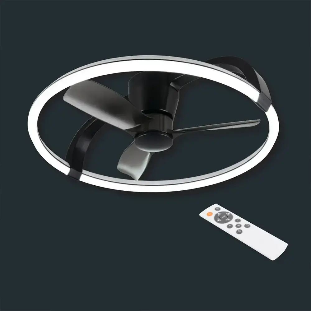 Trio Leuchten Plafondventilator Stockholm Ø 74 cm zwart