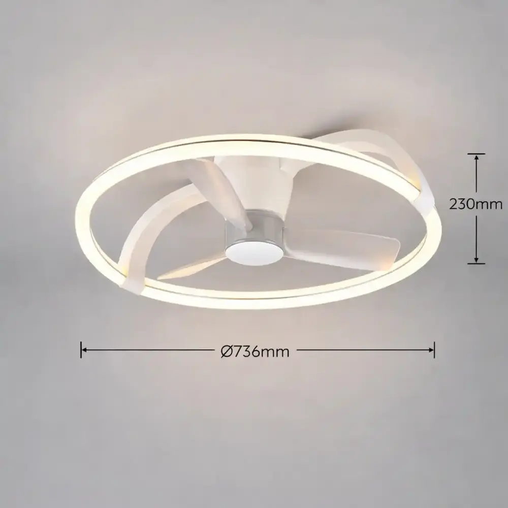 Trio Leuchten Plafondventilator Stockholm Ø 74 cm wit
