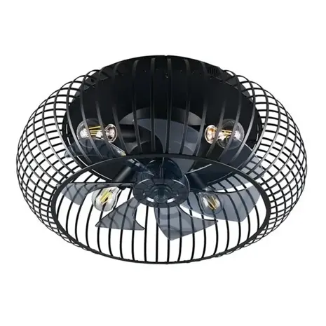 Trio Leuchten Plafondventilator Johanna Ø 61 cm zwart