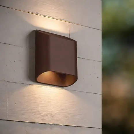 Ylumen Buitenlamp Atta seaside wand H 18 cm cacao