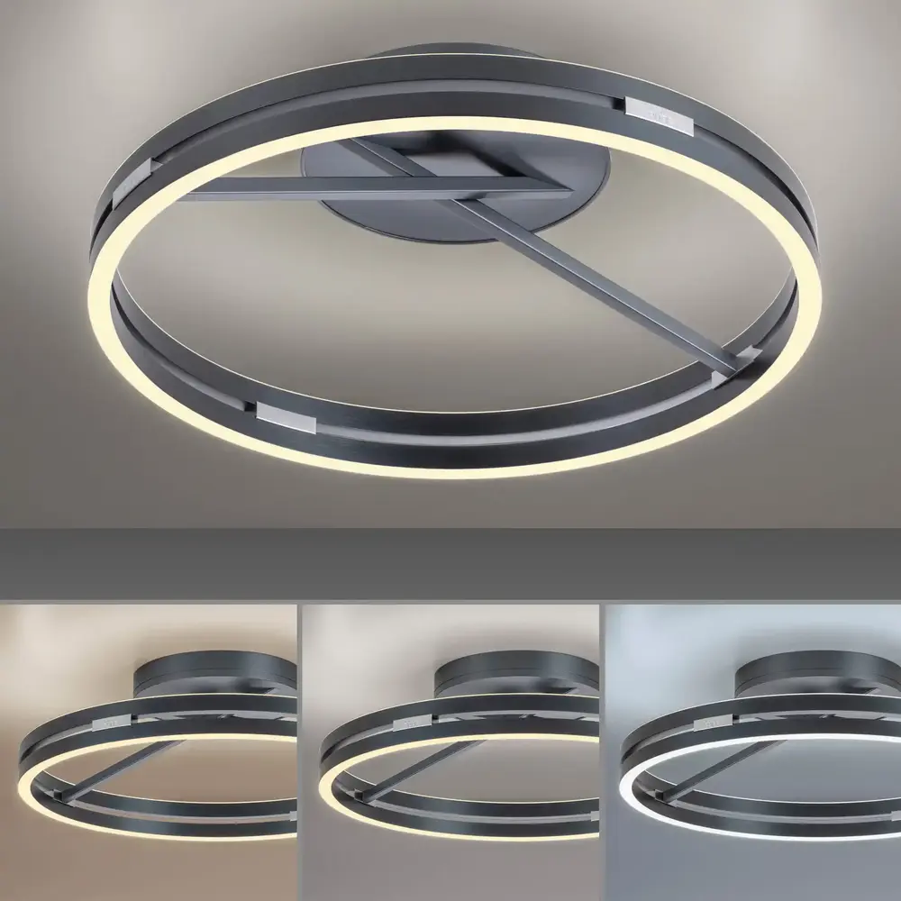 Neuhaus PURE Plafondlamp Loop Ø 60 cm donker grijs