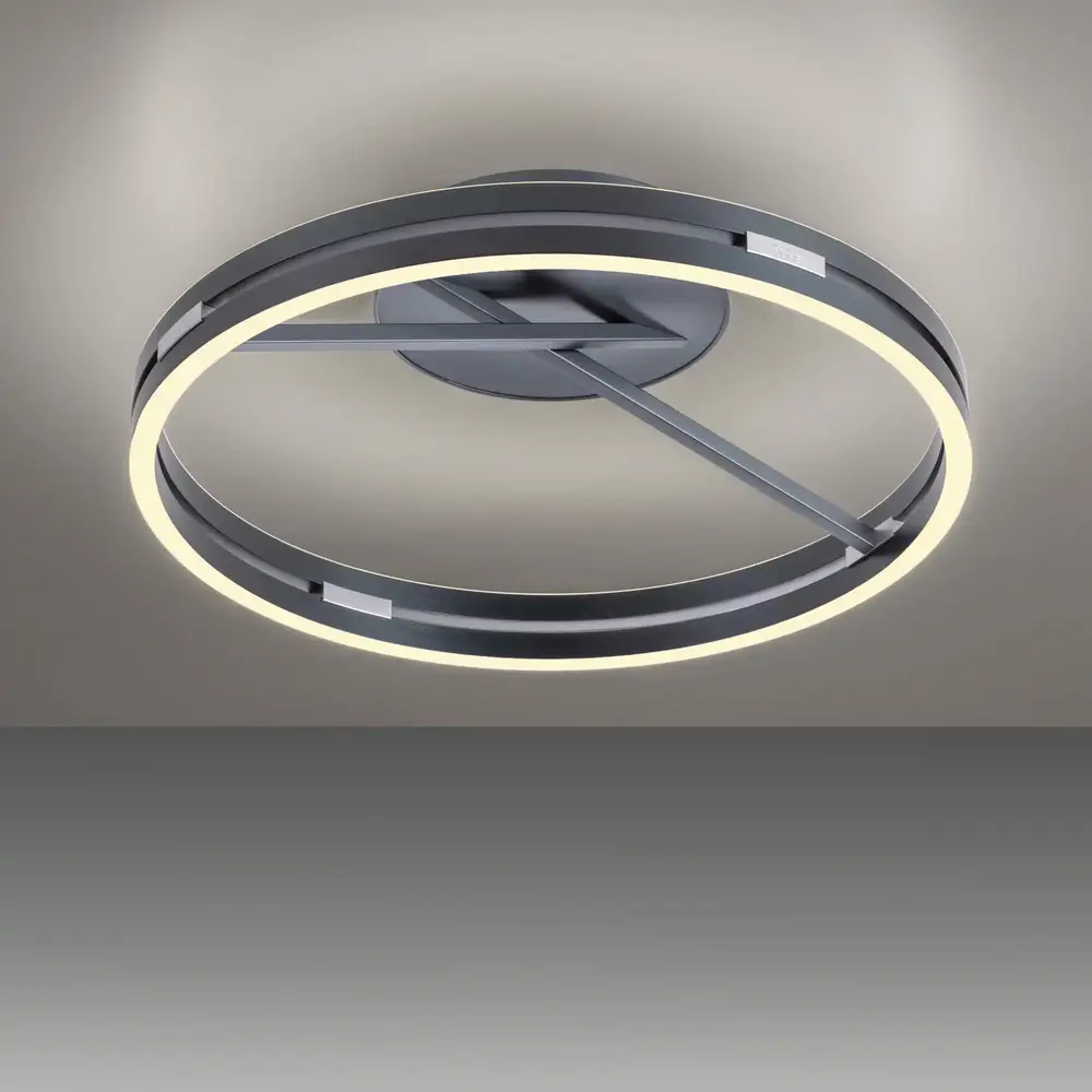 Neuhaus PURE Plafondlamp Loop Ø 60 cm donker grijs