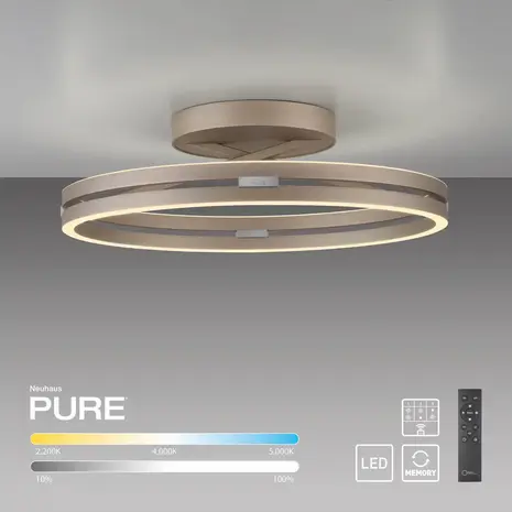 Neuhaus PURE Plafondlamp Loop Ø 60 cm champagne