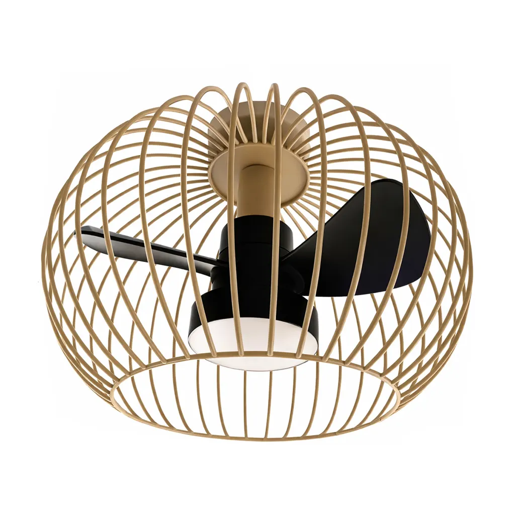 Ylumen Plafondventilator Wire Ø 40 cm beige zwart