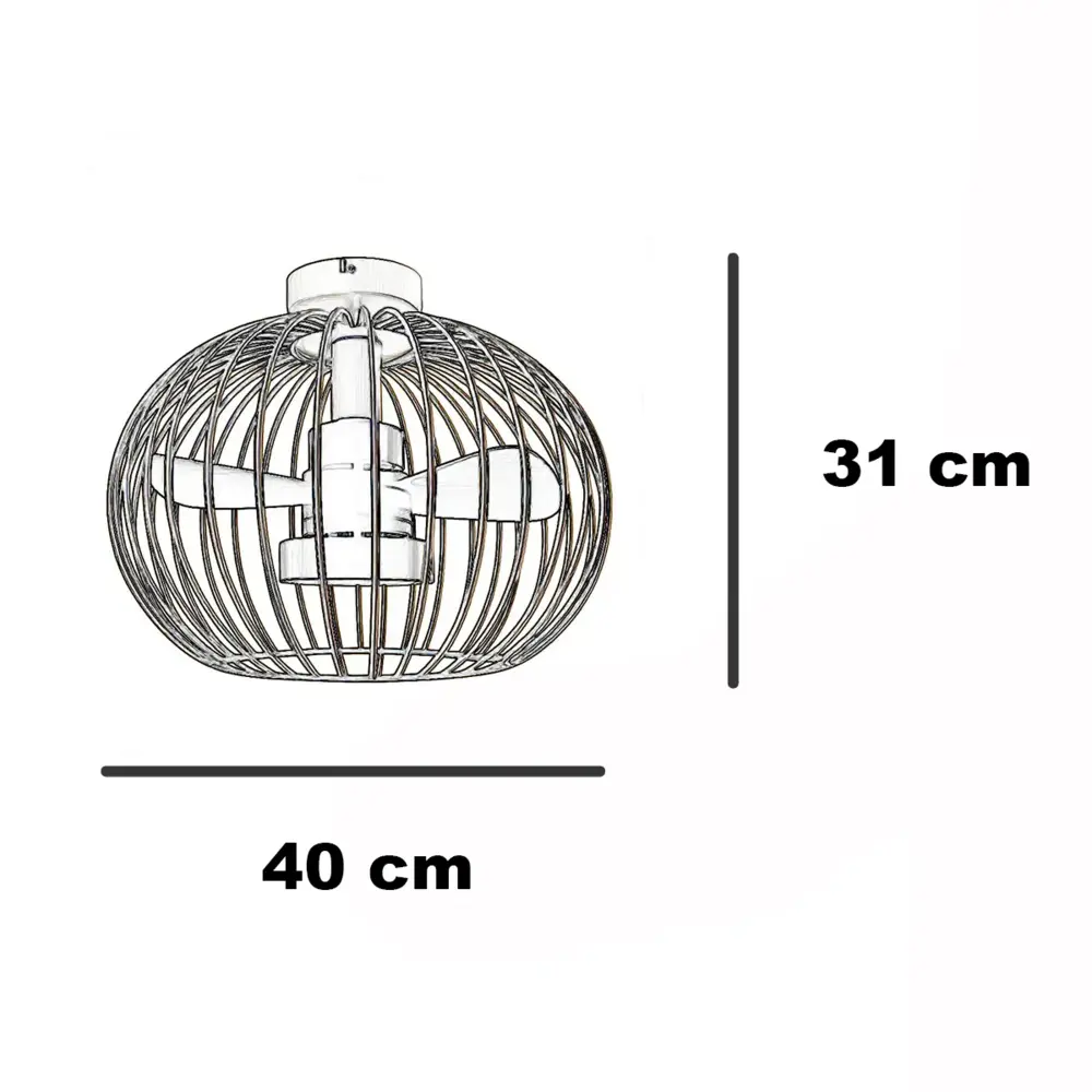 Ylumen Plafondventilator Wire Ø 40 cm beige zwart