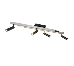 Trio Leuchten Plafondlamp Zeno 4 lichts L 85 - 133 cm aluminium