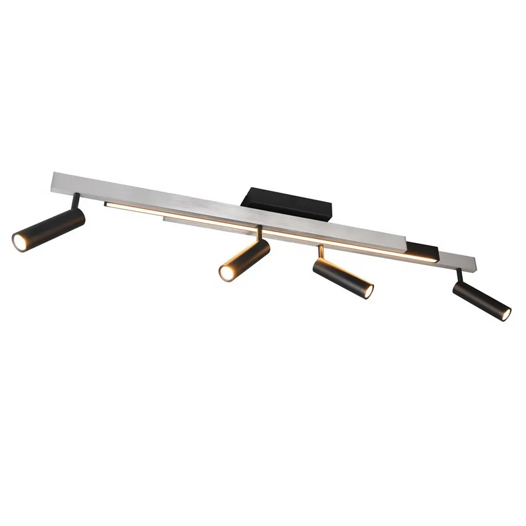 Trio Leuchten Plafondlamp Zeno 4 lichts L 85 - 133 cm aluminium