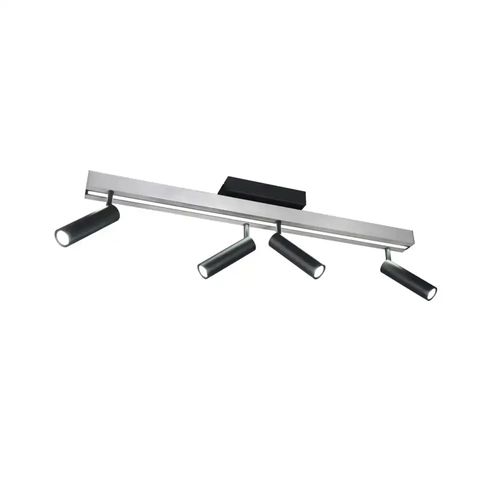 Trio Leuchten Plafondlamp Zeno 4 lichts L 85 - 133 cm aluminium