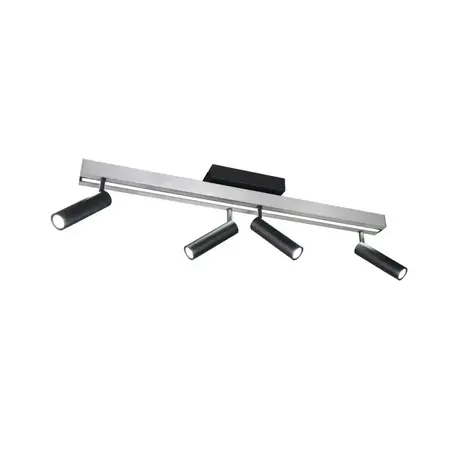 Trio Leuchten Plafondlamp Zeno 4 lichts L 85 - 133 cm aluminium