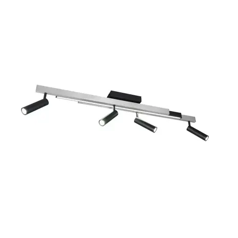 Trio Leuchten Plafondlamp Zeno 4 lichts L 85 - 133 cm aluminium