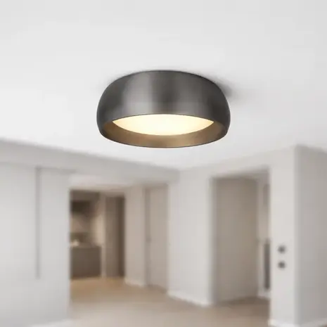 Artdelight Plafondlamp Montana Ø 15 cm gun metal Artdelight Plafondlamp Montana Ø 15 cm gun metal