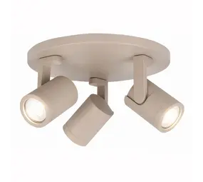 Highlight Spot HALO 3 lichts rond beige