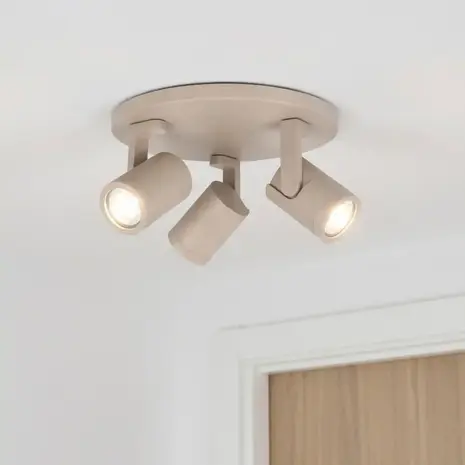 Highlight Spot HALO 3 lichts rond beige