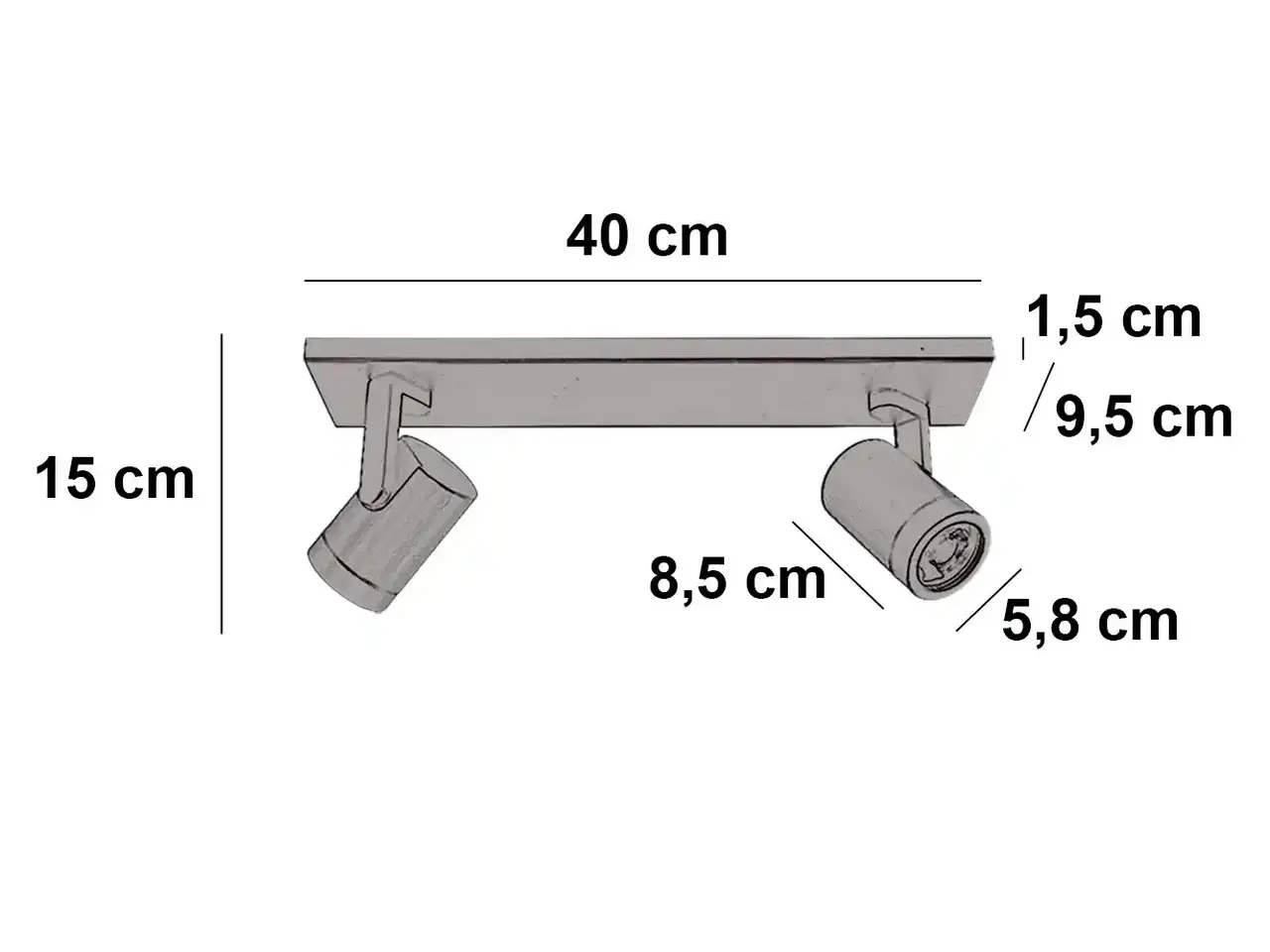 Highlight Spot HALO 2 lichts balk beige