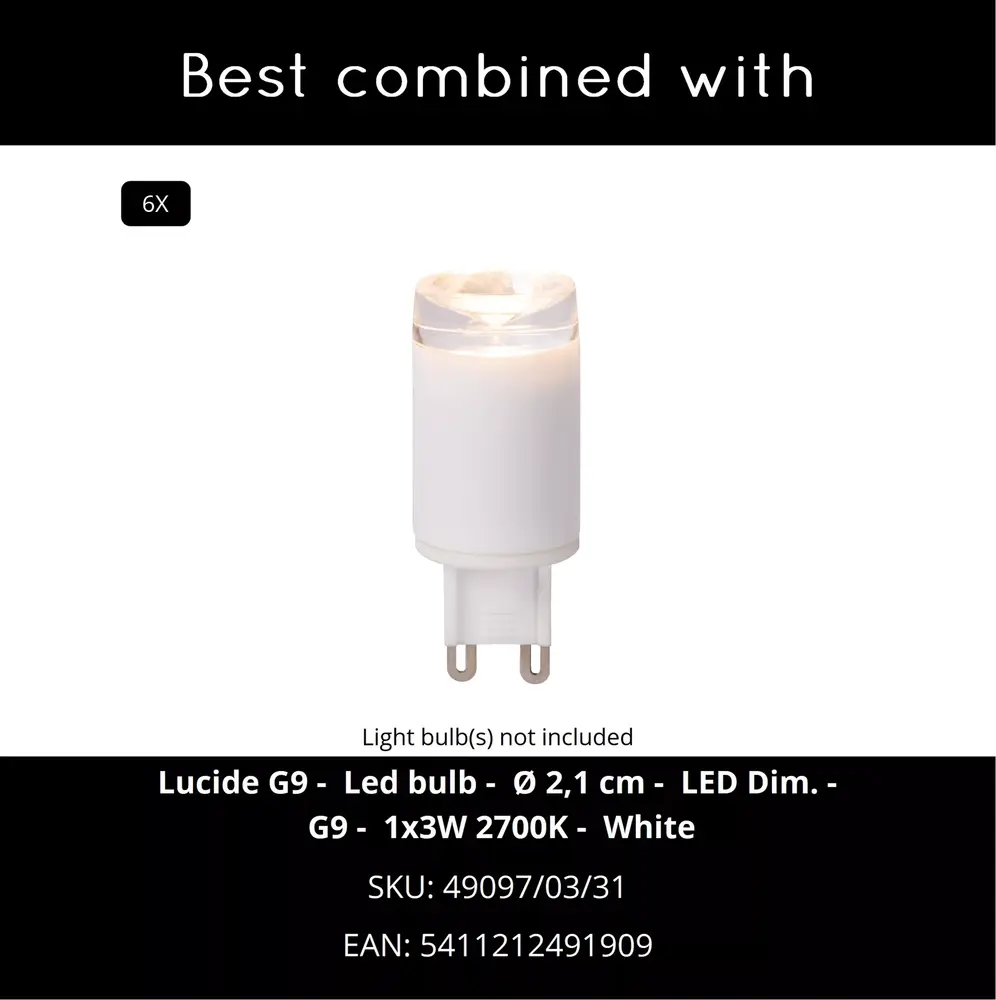 Lucide KEONI - Plafondspot - 6xG9 - Taupe | Essential