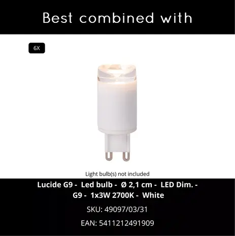 Lucide KEONI - Plafondspot - 6xG9 - Taupe | Essential