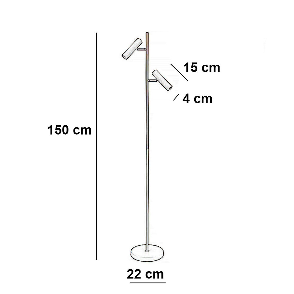 Freelight Vloerlamp Undici 2 lichts H 150 cm brons goud
