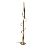 Lucide LAMBADA - Vloerlamp - LED Dimb. - 1x38W 2700K - Mat Goud / Messing | Premium