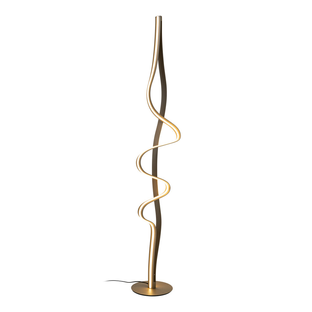 Lucide LAMBADA - Vloerlamp - LED Dimb. - 1x38W 2700K - Mat Goud / Messing - Premium