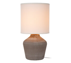 Lucide FILIZ - Tafellamp - Ø 16 cm - 1xE14 - Taupe | Essential Lucide FILIZ - Tafellamp - Ø 16 cm - 1xE14 - Taupe | Essential