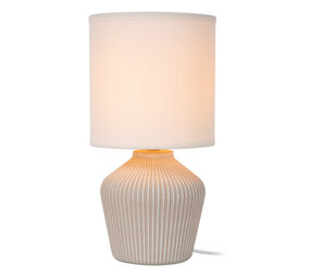Lucide FILIZ - Tafellamp - Ø 16 cm - 1xE14 - Beige | Essential Lucide FILIZ - Tafellamp - Ø 16 cm - 1xE14 - Beige | Essential