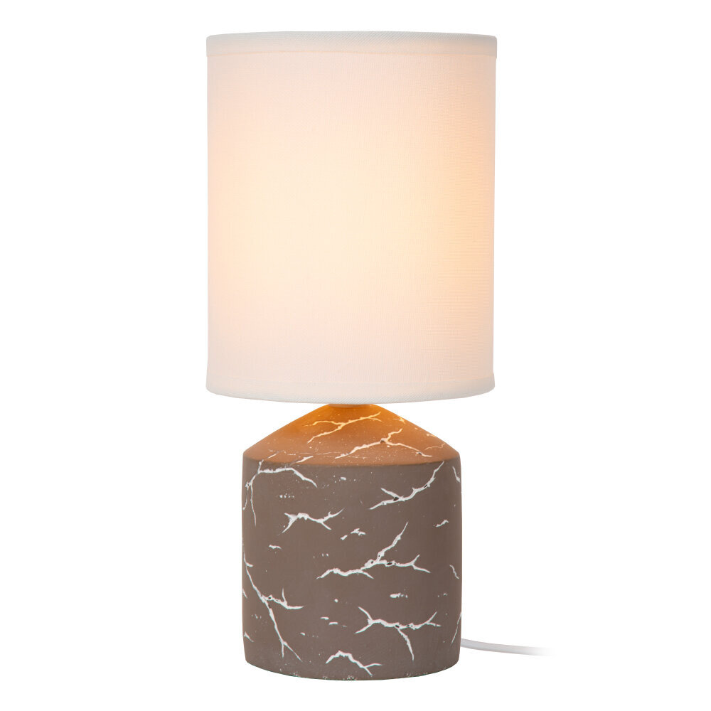 Lucide FRAN - Tafellamp - Ø 13 cm - 1xE14 - Taupe | Essential Lucide FRAN - Tafellamp - Ø 13 cm - 1xE14 - Taupe | Essential