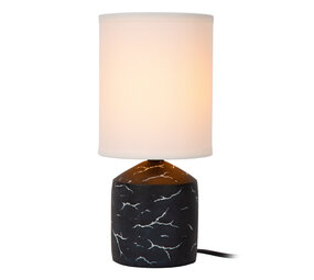 Lucide FRAN - Tafellamp - Ø 13 cm - 1xE14 - Zwart | Essential