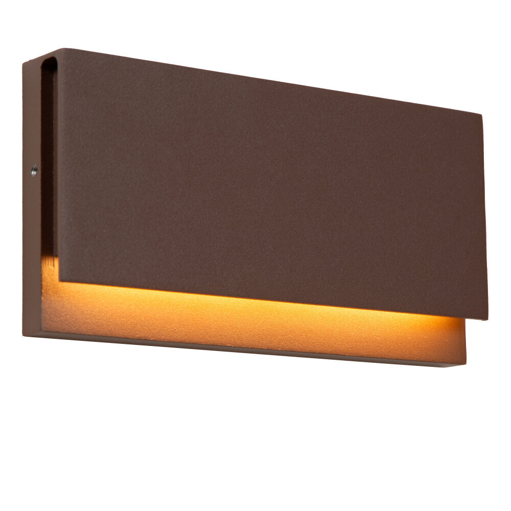 Lucide LOMAR - Wandlamp Binnen/Buiten - LED - 1x10W 2700K - IP54 - Roest bruin | Essential