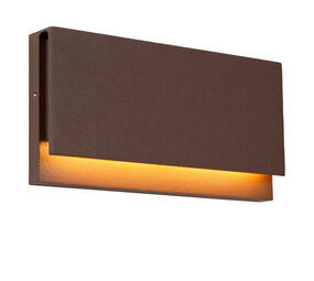 Lucide LOMAR - Wandlamp Binnen/Buiten - LED - 1x10W 2700K - IP54 - Roest bruin | Essential