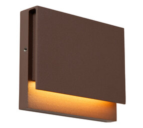 Lucide LOMAR - Wandlamp Binnen/Buiten - LED - 1x6W 2700K - IP54 - Roest bruin | Essential