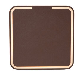 Lucide FINISTER - Wandlamp Binnen/Buiten - Ø 13 cm - LED - 1x6W 2700K - IP54 - Roest bruin | Essential