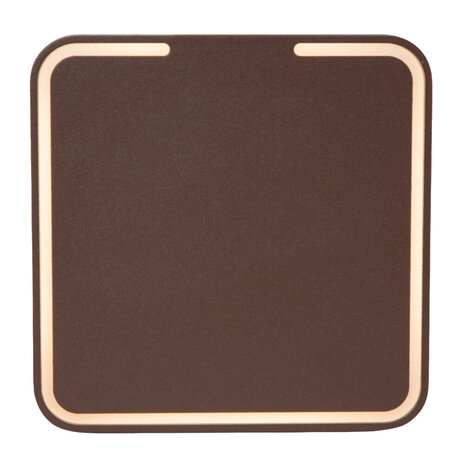 Lucide FINISTER - Wandlamp Binnen/Buiten - Ø 13 cm - LED - 1x6W 2700K - IP54 - Roest bruin | Essential