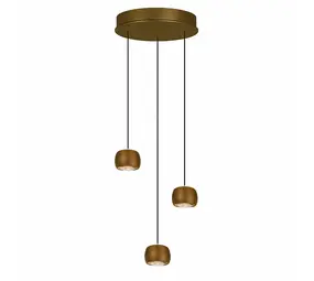 Freelight Hanglamp Cosmo 3 lichts Ø 35 cm comfortlift brons goud Freelight Hanglamp Cosmo 3 lichts Ø 35 cm comfortlift brons goud