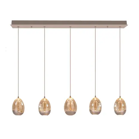 Highlight Hanglamp Egg 5 lichts L 108 cm champagne