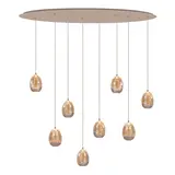 Highlight Hanglamp Egg ovaal 8 lichts L 100 cm champagne Highlight Hanglamp Egg ovaal 8 lichts L 100 cm champagne