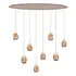 Hanglamp Egg ovaal 8 lichts L 100 cm champagne
