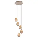 Highlight Hanglamp Egg 5 lichts Ø 30 cm champagne