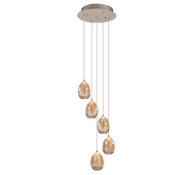 Highlight Hanglamp Egg 5 lichts Ø 30 cm champagne Highlight Hanglamp Egg 5 lichts Ø 30 cm champagne