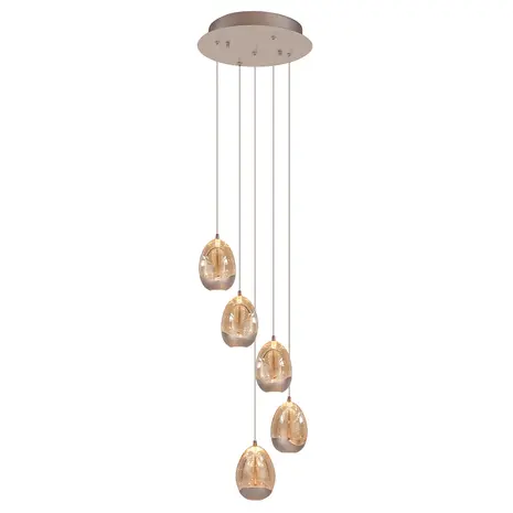 Highlight Hanglamp Egg 5 lichts Ø 30 cm champagne Highlight Hanglamp Egg 5 lichts Ø 30 cm champagne