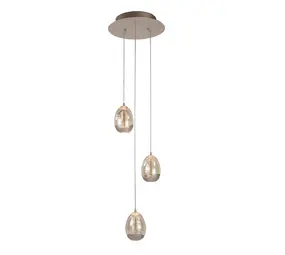 Highlight Hanglamp Egg 3 lichts Ø 25 cm champagne