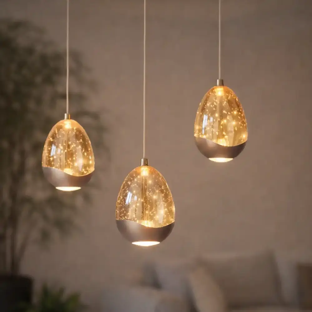 Highlight Hanglamp Egg 3 lichts Ø 25 cm champagne