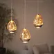 Highlight Hanglamp Egg 3 lichts Ø 25 cm champagne