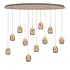 Hanglamp Egg ovaal 12 lichts L 140 cm champagne