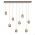 Hanglamp Egg 8 lichts L 115 x B 18 cm champagne