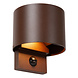 Lucide TADZIO - Wandlamp Binnen/Buiten - LED - CCT - 1x7W 2700K/4000K - IP65 - Bewegingssensor - Roest bruin - Essential