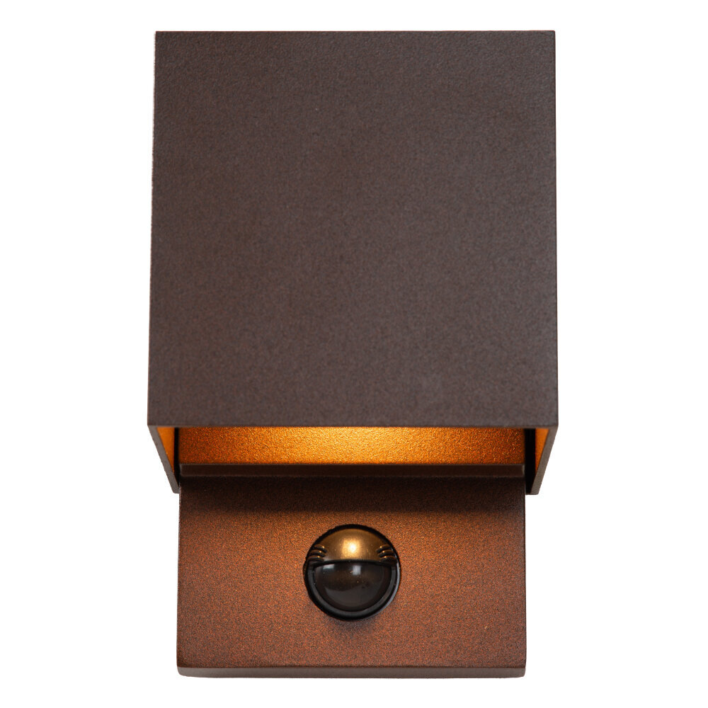 Lucide TADZIO - Wandlamp Binnen/Buiten - LED - CCT - 1x7W 2700K/4000K - IP65 - Bewegingssensor - Roest bruin - Essential Lucide TADZIO - Wandlamp Binnen/Buiten - LED - CCT - 1x7W 2700K/4000K - IP65 - Bewegingssensor - Roest bruin - Essential