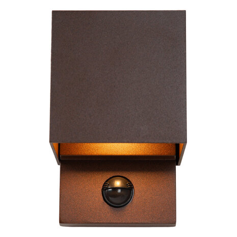 Lucide TADZIO - Wandlamp Binnen/Buiten - LED - CCT - 1x7W 2700K/4000K - IP65 - Bewegingssensor - Roest bruin - Essential Lucide TADZIO - Wandlamp Binnen/Buiten - LED - CCT - 1x7W 2700K/4000K - IP65 - Bewegingssensor - Roest bruin - Essential