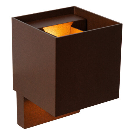 Lucide TADZIO - Wandlamp Binnen/Buiten - LED - CCT - 1x7W 2700K/4000K - IP65 - Bewegingssensor - Roest bruin - Essential Lucide TADZIO - Wandlamp Binnen/Buiten - LED - CCT - 1x7W 2700K/4000K - IP65 - Bewegingssensor - Roest bruin - Essential
