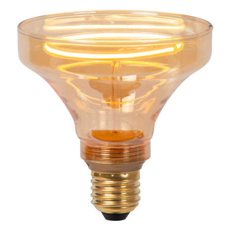 Lucide GO100 - Filament lamp - Ø 10 cm - LED Dimb. - E27 - 1x4W 2200K - Amber